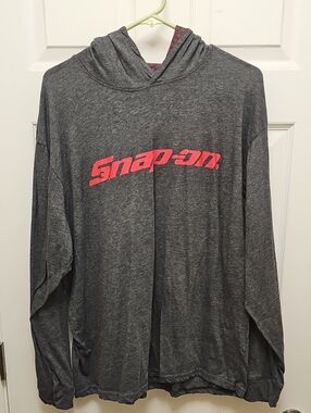 Snap Men's Dark Gray Crewneck Sweatshirt with Red Logo